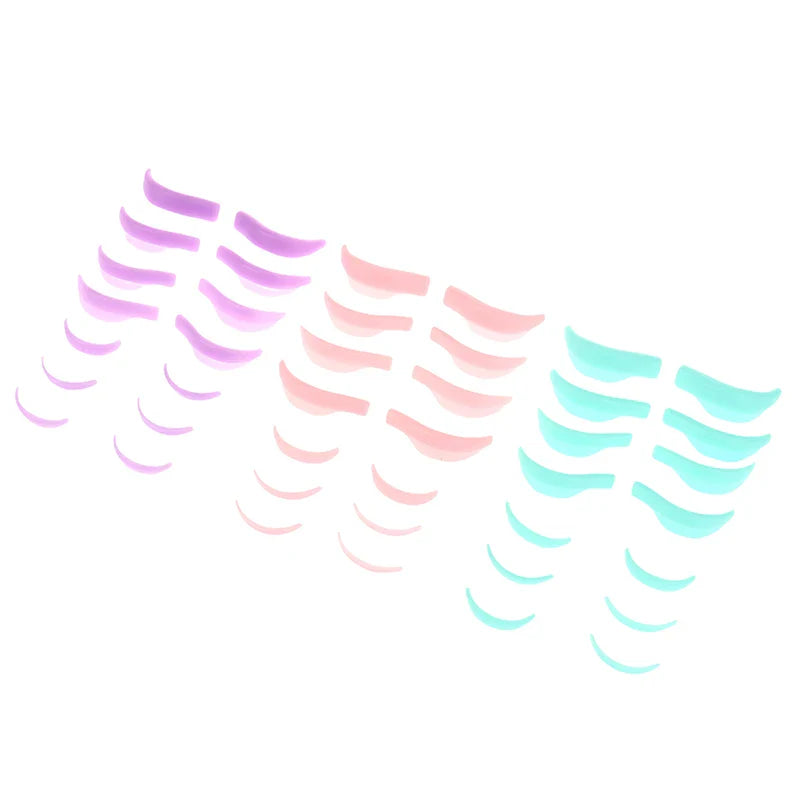 7 Pairs Silicone Eyelash Perm Pad Recycling Makeup Lifting Lashes Rods Shield 3D Eyelash Curler Accessories Applicator Tools