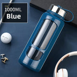 700/1000ml Large Capacity Portable Glass Water Bottles Outdoor Sports Water Bottle Leak-proof Bike Climbing Drinkware