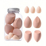 7Pcs Makeup Sponge with Storage Box Foundation Powder BB Cream Professional Cosmetic Puff Sponge Tools Make Up Accessorie