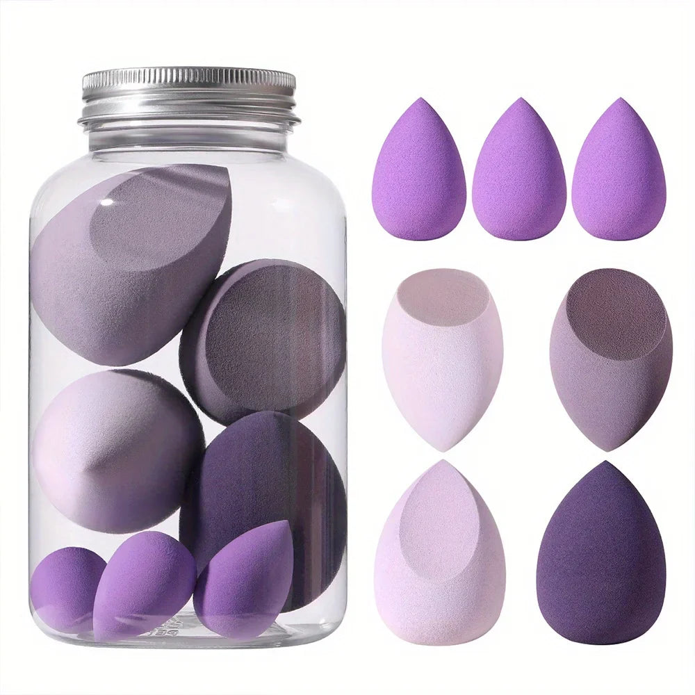 7Pcs Makeup Sponge with Storage Box Foundation Powder BB Cream Professional Cosmetic Puff Sponge Tools Make Up Accessorie