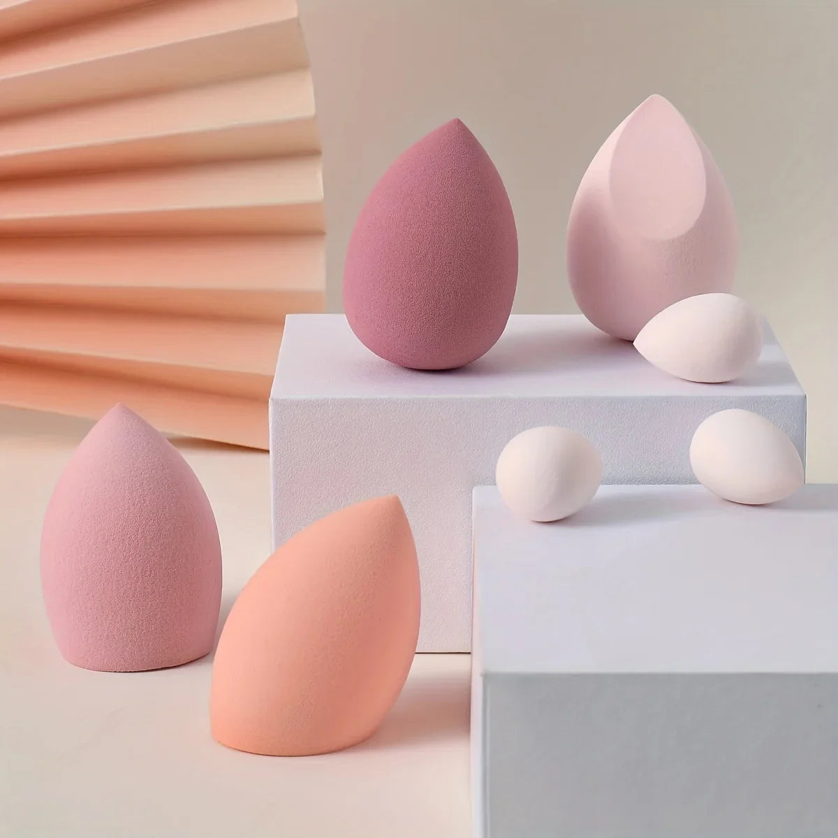 7Pcs Makeup Sponge with Storage Box Foundation Powder BB Cream Professional Cosmetic Puff Sponge Tools Make Up Accessorie