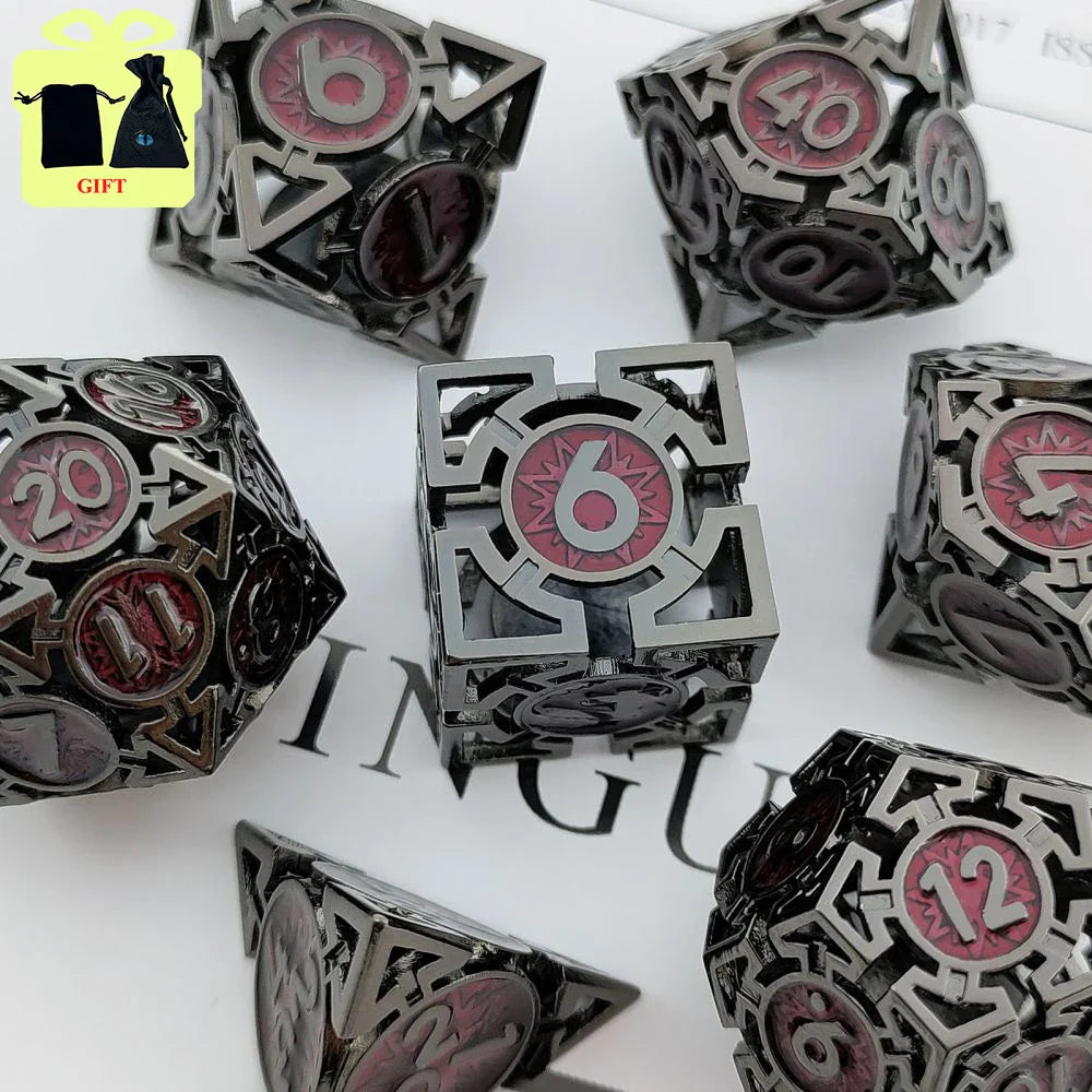 7pcs Dnd Dice Set for TRPG&RPG D&D Dice 7 PCs DND Dice Polyhedral Dice Set for Role Playing Game RPG Pathfinder D20 D8 D6 D4