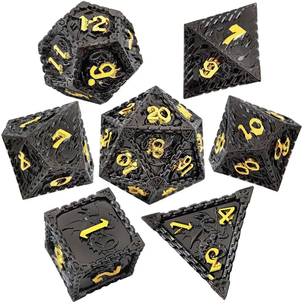 7pcs Dnd Dice Set for TRPG&RPG D&D Dice 7 PCs DND Dice Polyhedral Dice Set for Role Playing Game RPG Pathfinder D20 D8 D6 D4