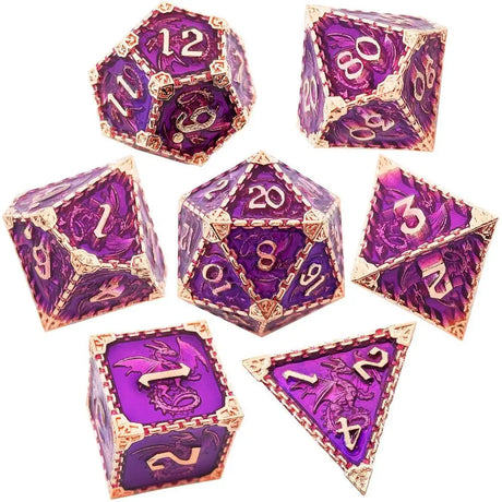 7pcs Dnd Dice Set for TRPG&RPG D&D Dice 7 PCs DND Dice Polyhedral Dice Set for Role Playing Game RPG Pathfinder D20 D8 D6 D4