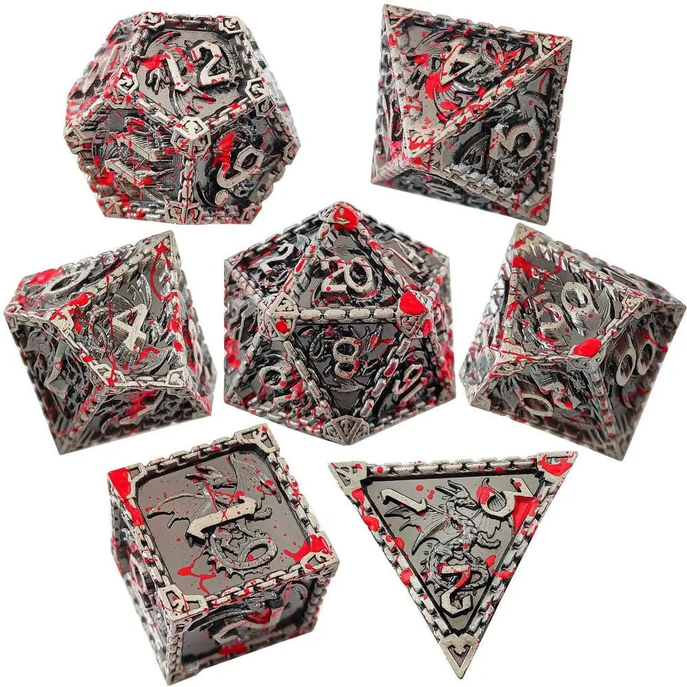 7pcs Dnd Dice Set for TRPG&RPG D&D Dice 7 PCs DND Dice Polyhedral Dice Set for Role Playing Game RPG Pathfinder D20 D8 D6 D4