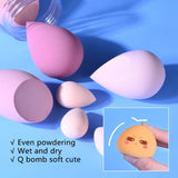 7pcs Makeup Sponges Egg Blender Cosmetics Powder Puff Foundation Loose Blush Mini Puffs Make Up Sponge Beauty Tools Accessories