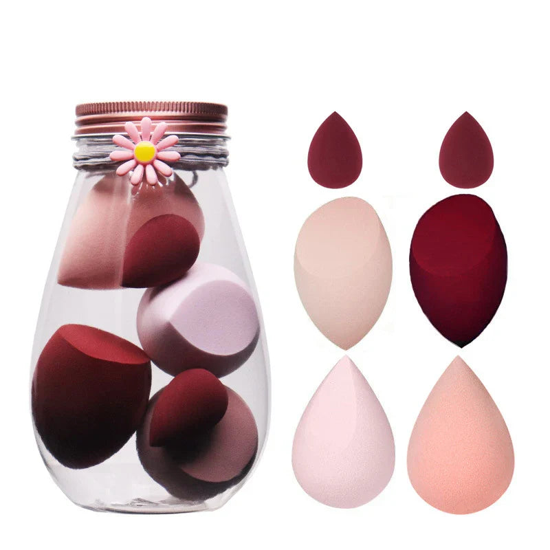 7pcs Makeup Sponges Egg Blender Cosmetics Powder Puff Foundation Loose Blush Mini Puffs Make Up Sponge Beauty Tools Accessories