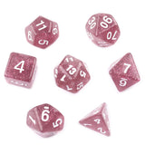 7pcs/set Polyhedral 7-Die Carved Pattern Dice Set D4 D6 D8 D10 D% D12 D20 For Game