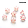 7pcs/set Polyhedral 7-Die Carved Pattern Dice Set D4 D6 D8 D10 D% D12 D20 For Game