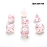 7pcs/set Polyhedral 7-Die Carved Pattern Dice Set D4 D6 D8 D10 D% D12 D20 For Game