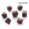 7pcs/set Polyhedral 7-Die Carved Pattern Dice Set D4 D6 D8 D10 D% D12 D20 For Game