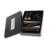 8pcs/set Shoes Care Kit Cleaning Shine Polish Brushes Set With Iron Tin Box