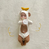 9407 Baby One-piece Clothes Autumn Monkey With Banana Bodysuit Pure Cotton Newborn Climbing Clothes Baby Boy Girl Onesies