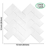 Kitchen Backsplash Waterproof DIY Wall Tiles Self Adhesive Herringbone Wall Sticker Heatproof Vinyl Wallpaper 5pcs a lot