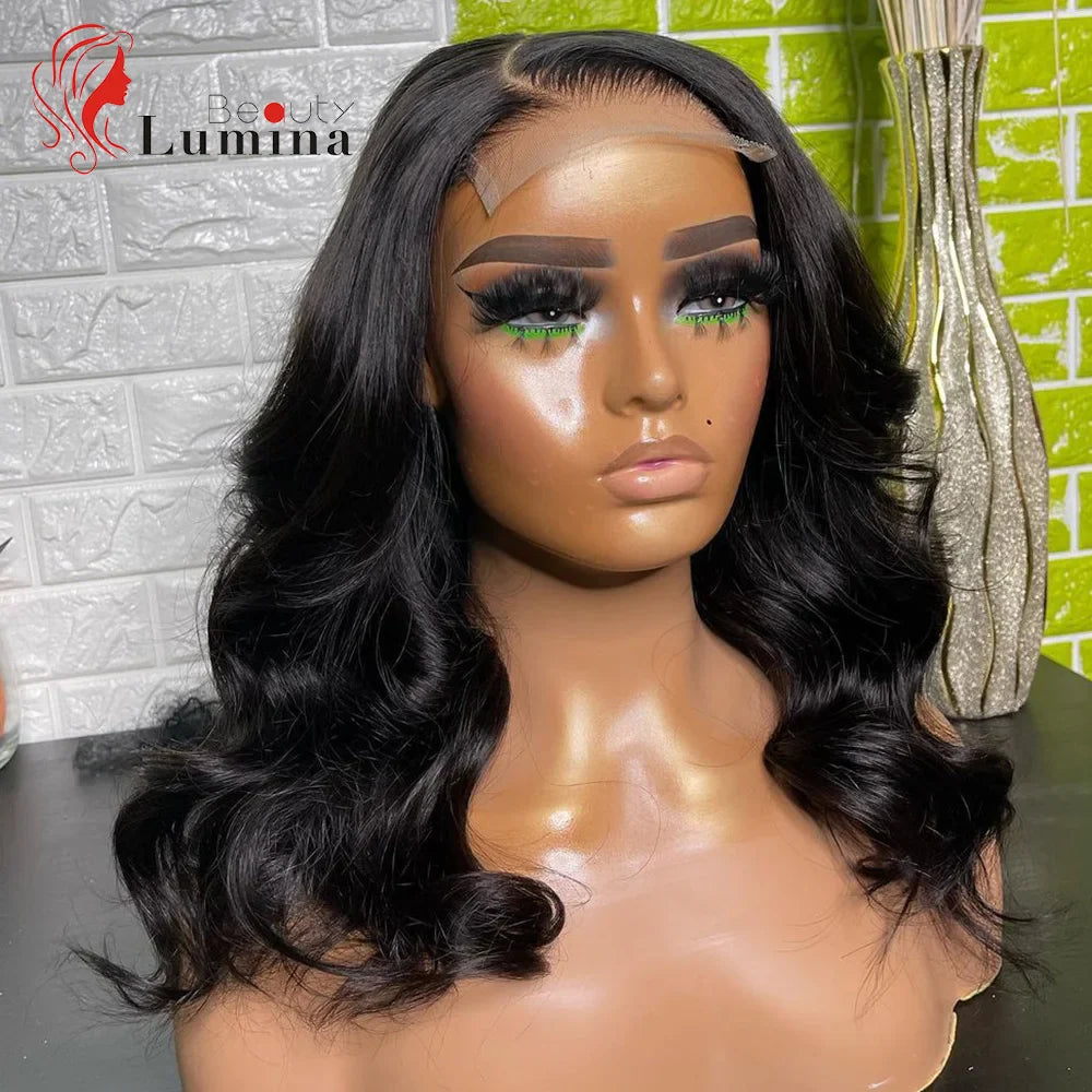 Lace Front Human Hair Wigs Pre Plucked Brazilian Body Wave Lace Closure Wigs Long Remy Wigs 100% Human Hair 8-22inches