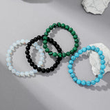 Natural 8mm Gorgeous Semi-Precious Healing Crystal Stretch Bead Bracelet For Men And Women As A Gift