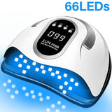 Hot Sale 66LEDs UV LED Nail Lamp For Gel Nail Polish Drying Lamp With Smart Sensor LCD Display Professional Nail Salon Equipment