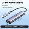 UGREEN USB Ethernet Adapter 1000/100Mbps USB3.0 HUB RJ45 Lan for Laptop PC Xiaomi Mi Box Macbook Windows USB-C HUB Network Card