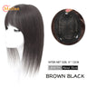 MEIFAN Middle Part Fake Bangs Fringe Synthetic Topper Hairpiece Clip-In Bang Extension Natural Invisible Clourse Hairpiece Women