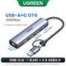 UGREEN USB Ethernet Adapter 1000/100Mbps USB3.0 HUB RJ45 Lan for Laptop PC Xiaomi Mi Box Macbook Windows USB-C HUB Network Card