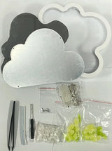 Creative DIY Cloud Shape Tulip LED Atmosphere Night Light Photo Mirror Lamp Bedside Table Decor Girl Room Handmade Birthday Gift