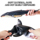 Big Marine Life Animals Humpback Dolphin Killer Blue Whale Shake Cachalot Model Action Figures Ocean Turtle Penguin Educat Toys