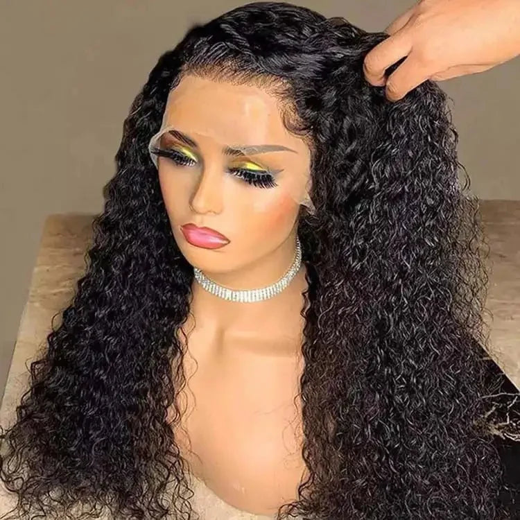 Kinky Curly Hair 5x5/4x4 HD Lace Closure Wigs Glueless Human Hair Wigs Transparent Closure Wig