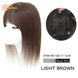 MEIFAN Middle Part Fake Bangs Fringe Synthetic Topper Hairpiece Clip-In Bang Extension Natural Invisible Clourse Hairpiece Women