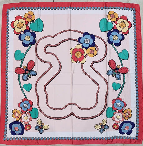 Spanish-style oversized print handkerchief