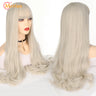 MEIFAN Synthetic Long Straight Lolita Wig with Bangs Wig Girl Cute Mixed Black Red Blonde Cosplay Party Halloween Harajuku Wig