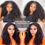 Kinky Curly Hair 5x5/4x4 HD Lace Closure Wigs Glueless Human Hair Wigs Transparent Closure Wig