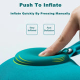 JJYY U Shape Neck Cushion for Airplane and Car Inflatable Pillow Auto Air Compress Ring Outdoor Travel