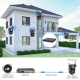 6MP PTZ Camera Dual Lens POE Surveillance System NVR Recorder Set IP Camera 2-Way Audio CCTV Video Surveillance System kit