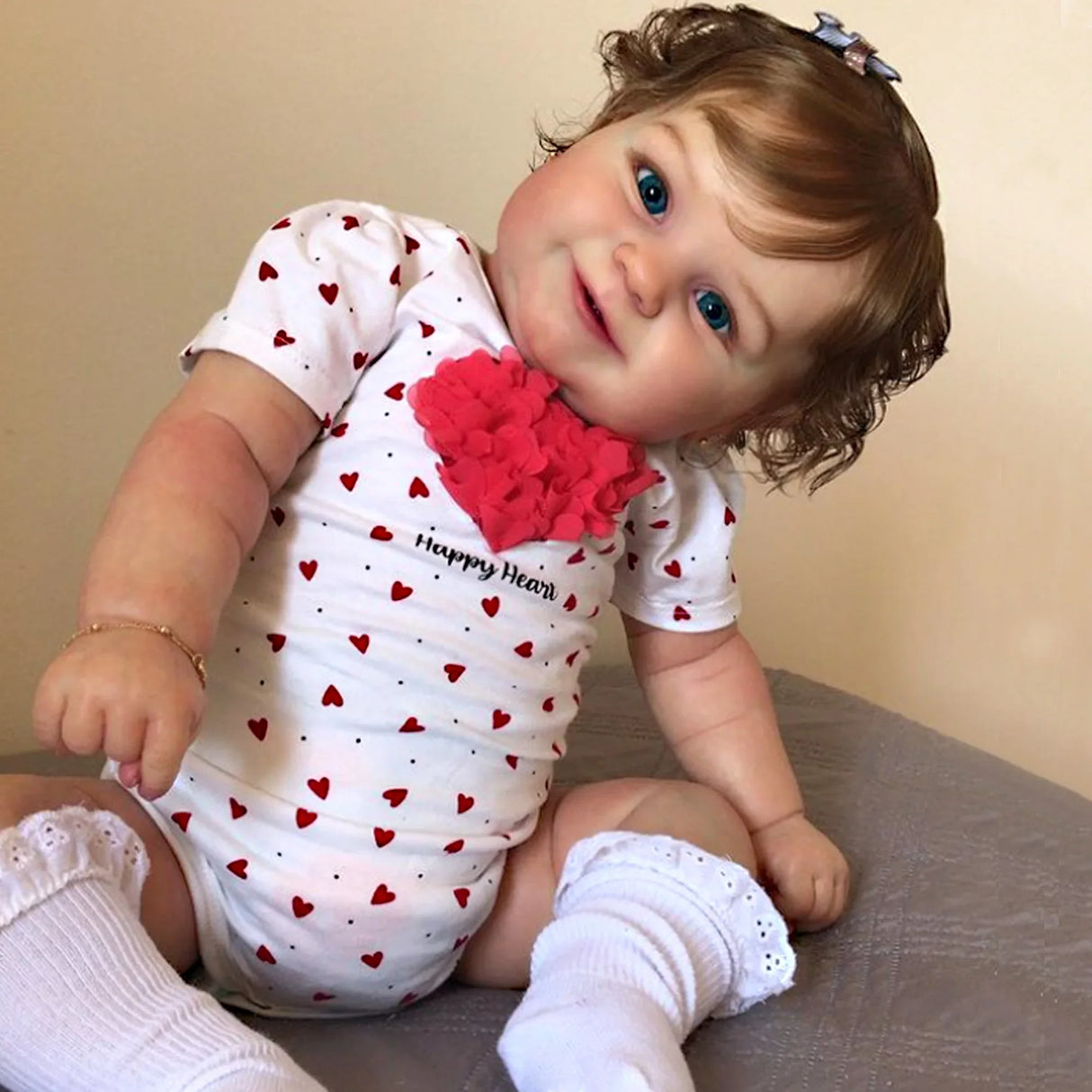 20" Maddie Full Silicone Vinyl Dolls Girl 3D Painted Newborn Baby Dolls With Rooted Brown Hair For Kid's Gift Muñecas Reborn