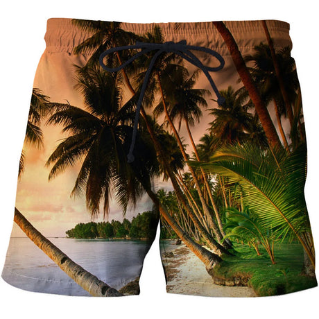 Landscape 3D print, beach pants lead the way.  Fashion trend Advanced fabrics are comfortable and soft