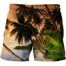 Landscape 3D print, beach pants lead the way.  Fashion trend Advanced fabrics are comfortable and soft