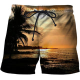 Landscape 3D print, beach pants lead the way.  Fashion trend Advanced fabrics are comfortable and soft