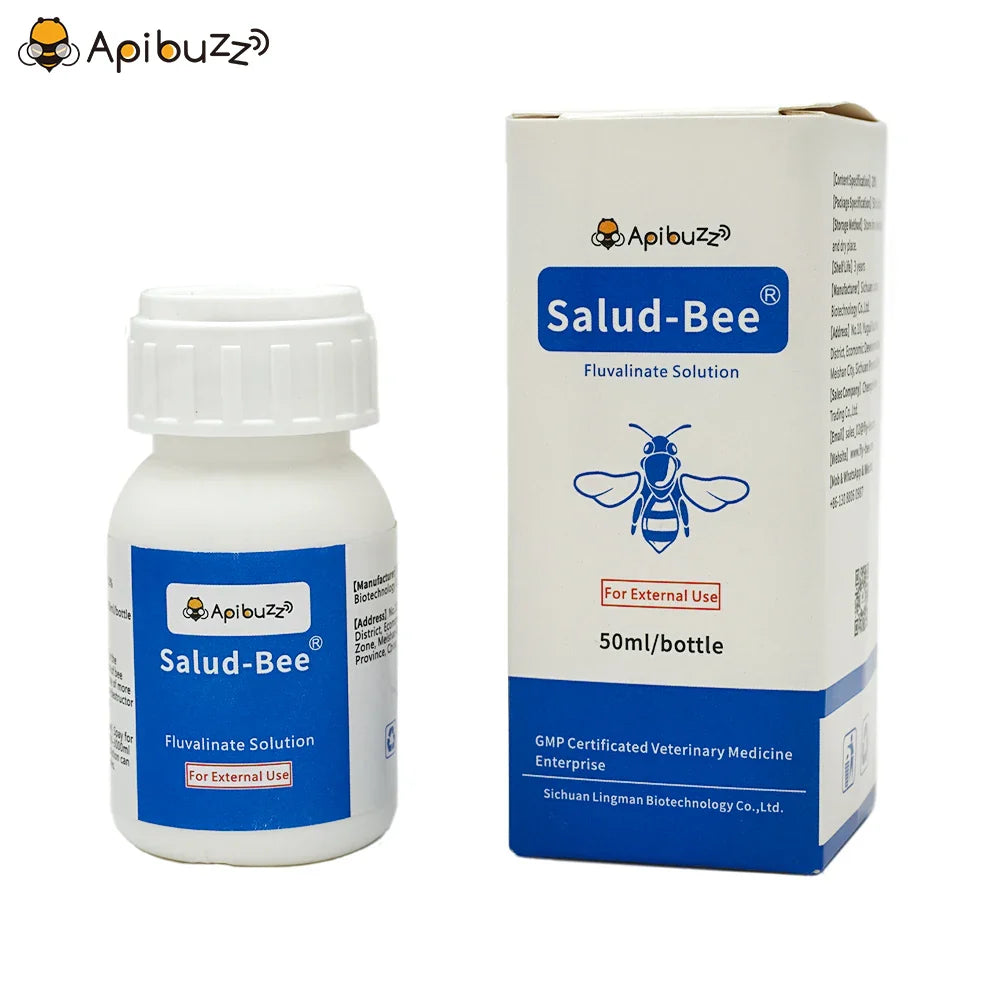 SALUD-BEE 20% EW Tau-fluvalinate Solution | Ultimate Beehive Varroa Mite Treatment for Apis Bee - Essential Beekeeping Supply