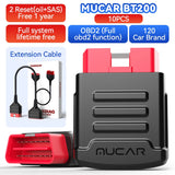 10PCS MUCAR BT200 / BT200 PRO OBD2 Auto Scanner car diagnostic tool code reader full system Oil/SAS maintainance 15 resets