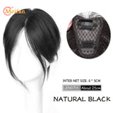 MEIFAN Middle Part Fake Bangs Fringe Synthetic Topper Hairpiece Clip-In Bang Extension Natural Invisible Clourse Hairpiece Women