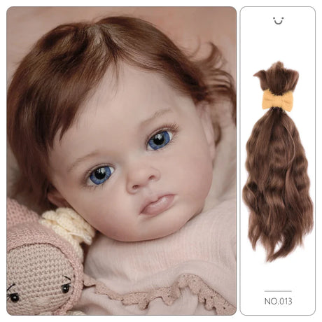 「natural curly hair」Witdiy brand reborn doll wig mohair is as soft as lanugo hair and uses safe dyes, so feel free