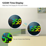 Deeyaple Colorful Alarm Clock Desk Clock Memory Function 12 24H LED Digital Table Clocks Dual Alarm Snooze Bedroom Bedside Clock