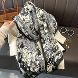 180*90cm Large Silk Satin Scarf Hijab Women Print Spring New Shawl Wrap Female Hand Foulard Pashmina Travel Echarpe 2022 NEW