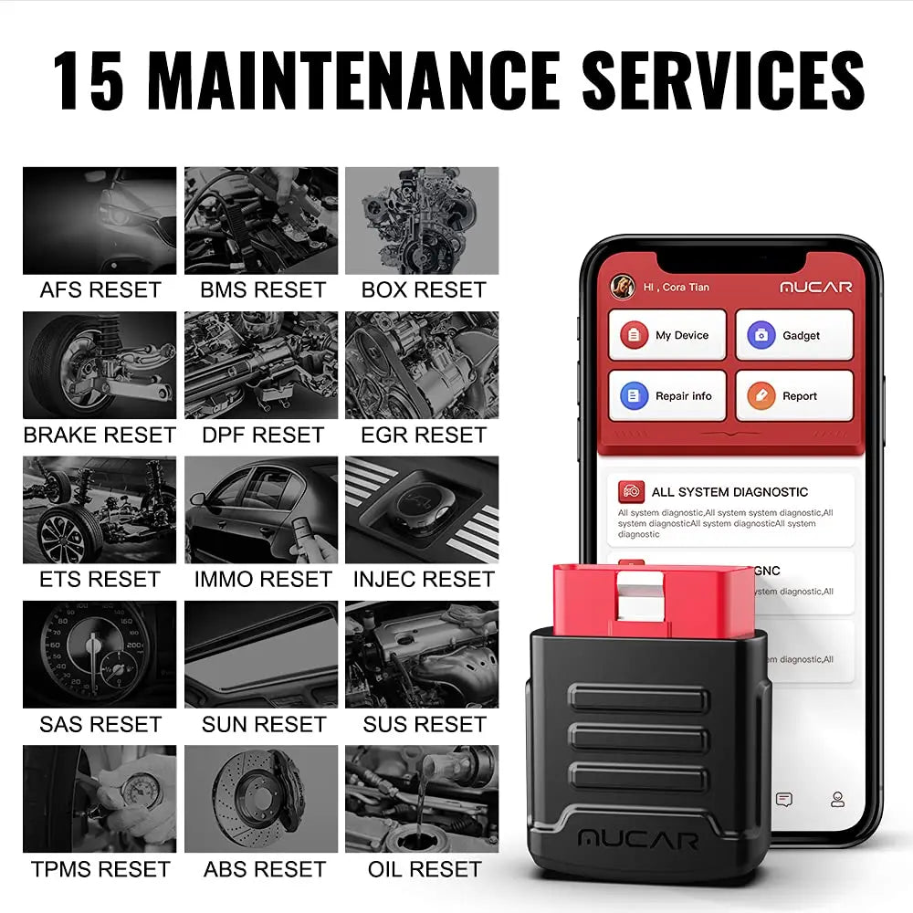 10PCS MUCAR BT200 / BT200 PRO OBD2 Auto Scanner car diagnostic tool code reader full system Oil/SAS maintainance 15 resets