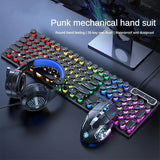 Cool Backlit Floating Button Design 104 Keys Waterproof And Dustproof Ergonomic Gamer Mouse And Keyboard And Headset Kit