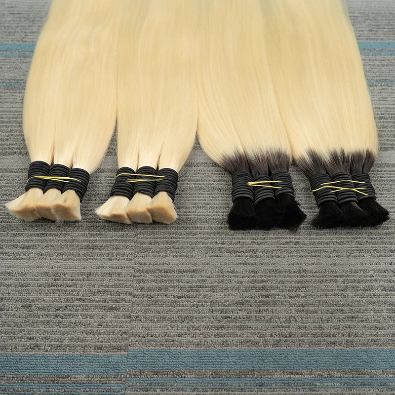 Natural Deep Black Brown Color Cabelo Loiro Vietnamita Blonde Color Hair Bulk 613 Human Hair Bundles Hair Extensions