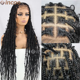 36 Inches Synthetic Lace Braided Wigs Butterfly Braids Lace Wig For Black Women Braid Wigs On Sale Clearance Box Braids Lace Wig