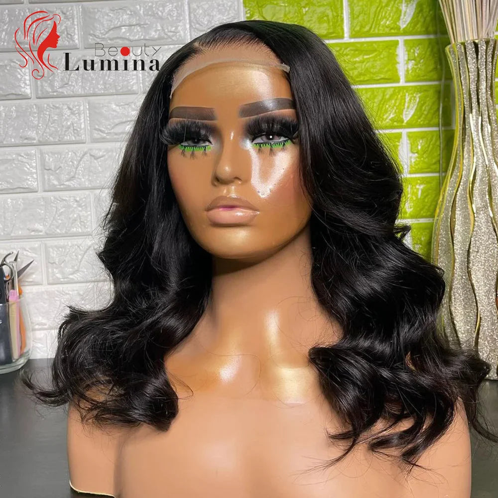 Lace Front Human Hair Wigs Pre Plucked Brazilian Body Wave Lace Closure Wigs Long Remy Wigs 100% Human Hair 8-22inches