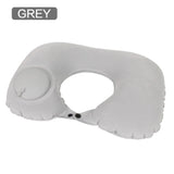 JJYY U Shape Neck Cushion for Airplane and Car Inflatable Pillow Auto Air Compress Ring Outdoor Travel