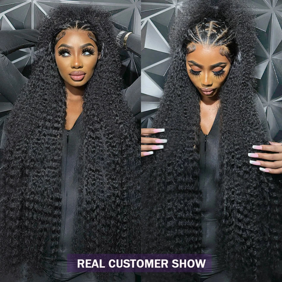 250 Density 13x6 Lace Front Wig For Women Loose Deep Wave Transparent Curly Wave 30 38Inch 13x4 HD Lace Frontal Human Hair Wigs